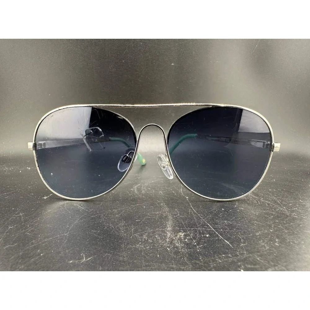 Nine West SR1217 Silver Aviator Sunglasses Dark Gradient Lens - 058 (84)